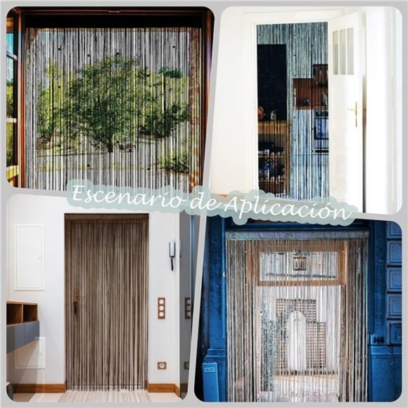 Beaded Curtain Door String Curtains for Doorway Tassels Beads Hanging Fringe - Picture 5 of 6